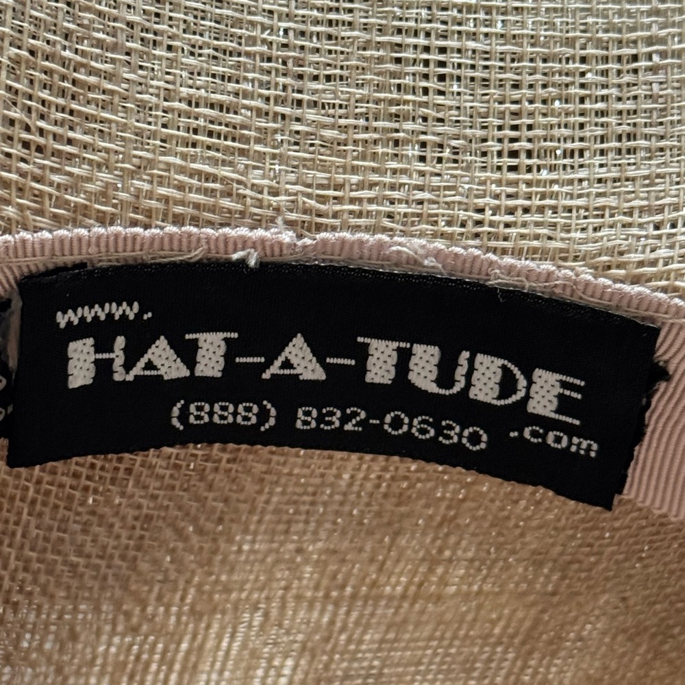 Chic Tan Women's Hat with Ribbon Detail - Picture 2 of 5